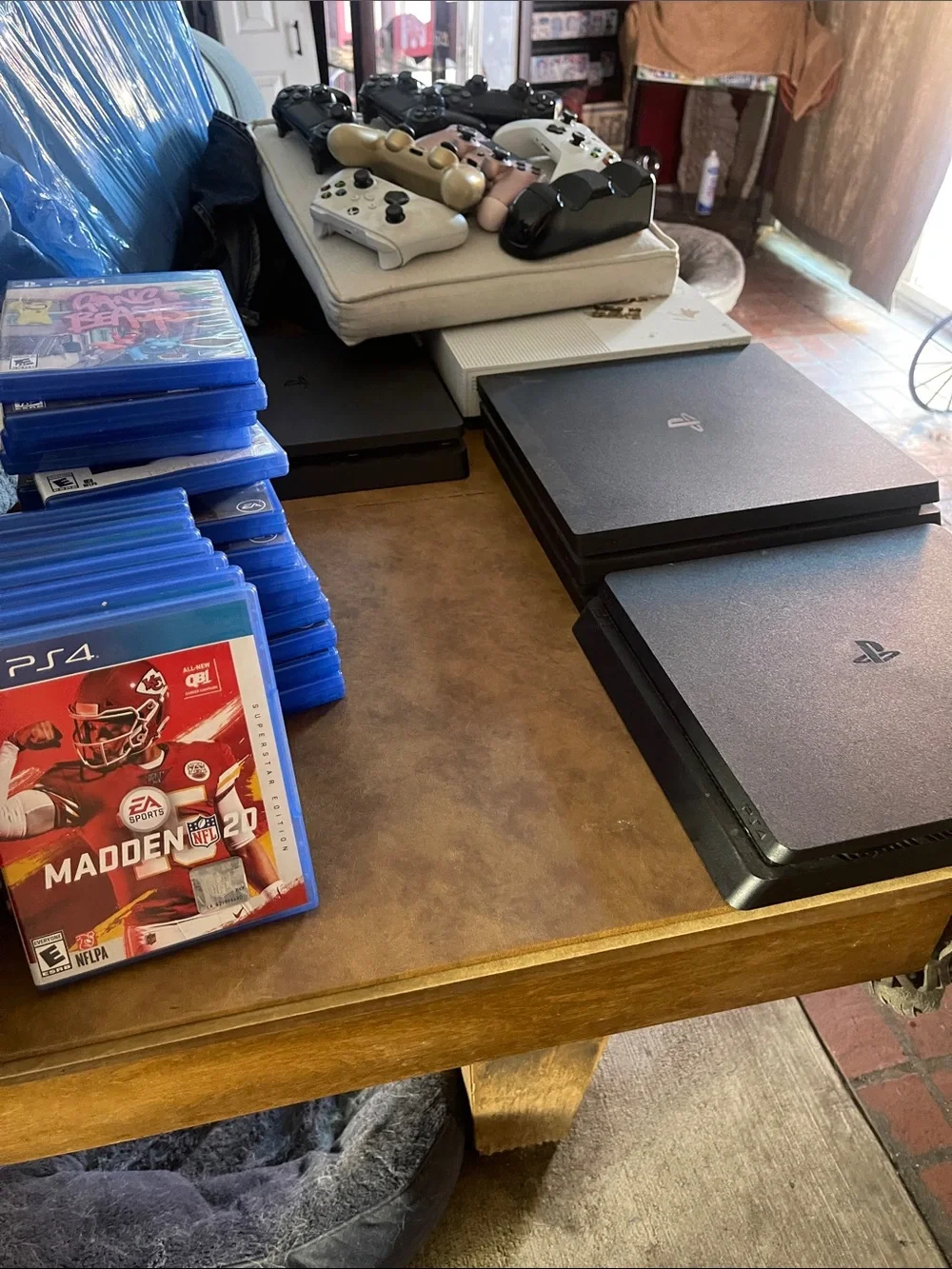 Sony PS4 Game Lot with Blue Case Covers